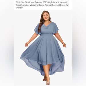 NWT Size 5XL Special Occasion Dress for Women Light Blue